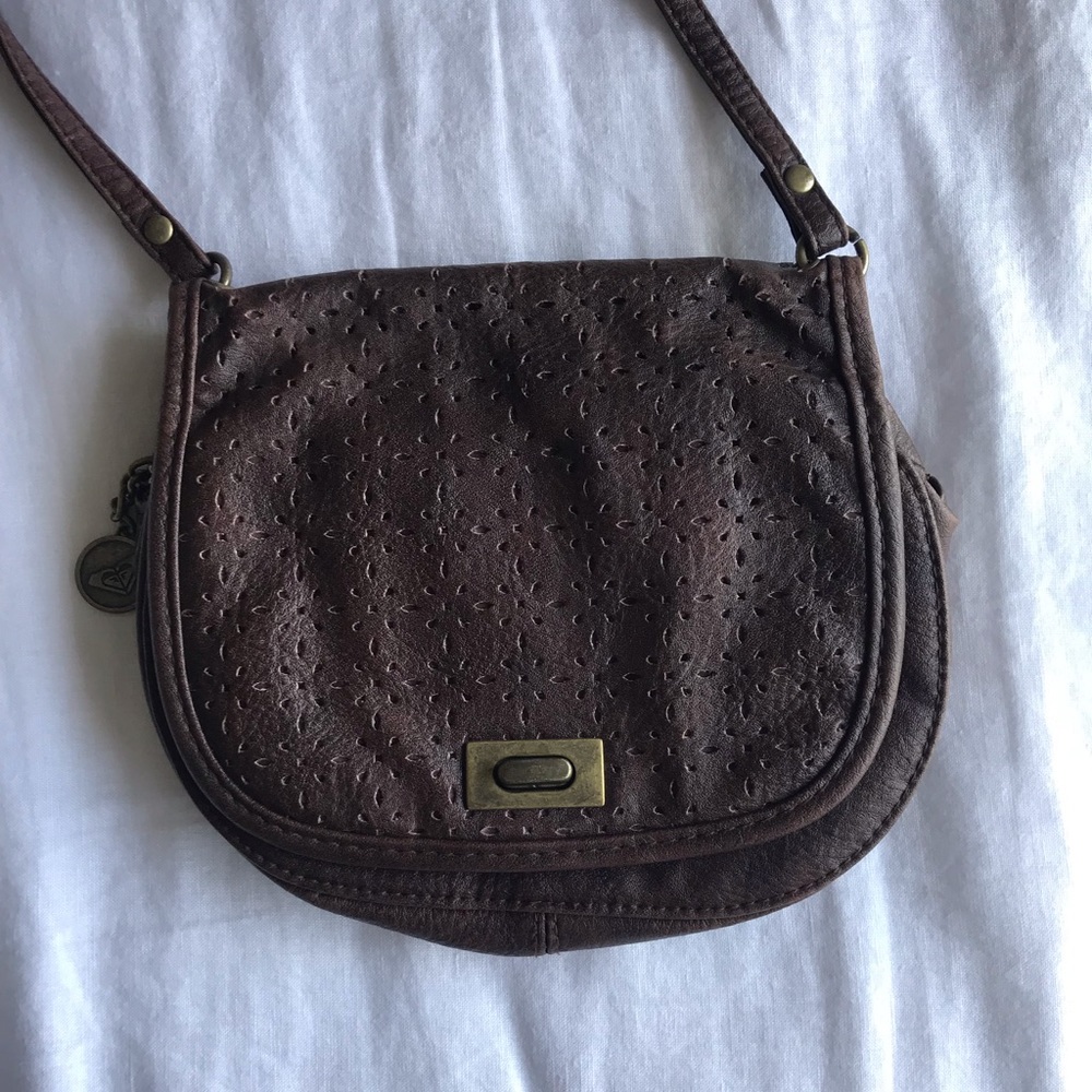 Brown Leather Roxy Shoulder Purse